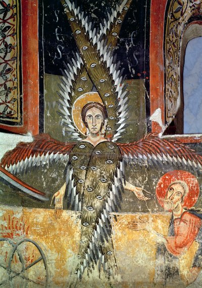 Seraphim reinigen die Lippen von Jesaja, Katalanische Schule von Spanish School